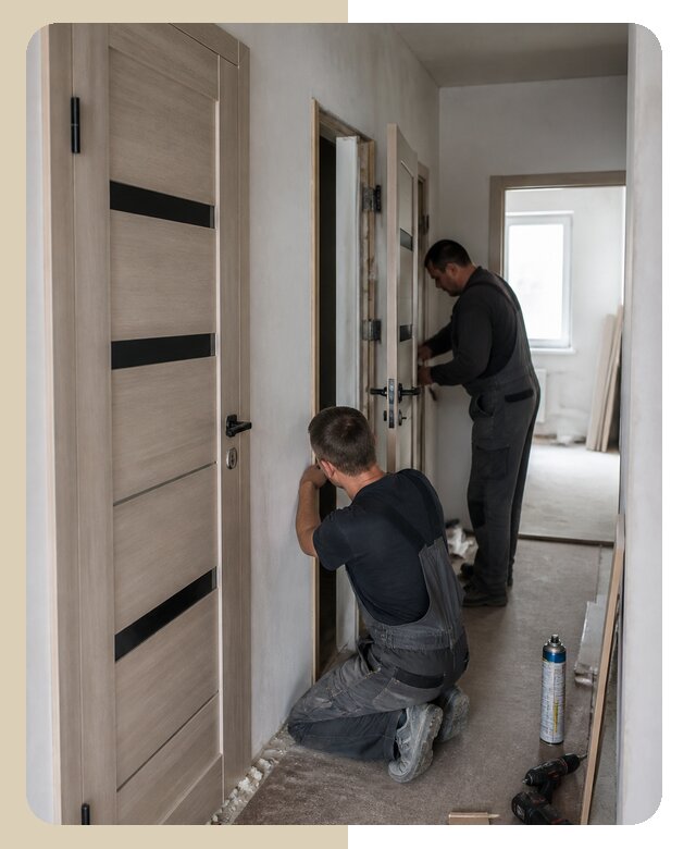 Профессиональный монтаж нескольких дверей под ключ в Ангарске
